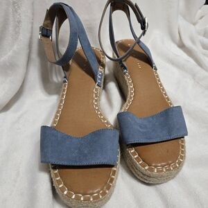 Kelly & Katie Blue Espadrille Platform Sandals